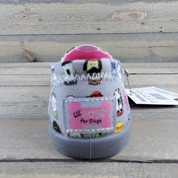 Lil Bobs For Skechers Girls Gray/Multi Slip ons 13 - Picture 8 of 8